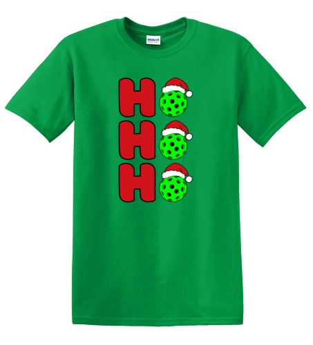 Epic Adult/Youth Pickleball Ho Ho Ho Christmas Greetings Cotton Graphic T-Shirts. Free shipping.  Some exclusions apply.
