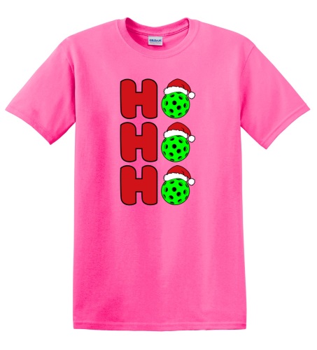 Epic Adult/Youth Pickleball Ho Ho Ho Christmas Greetings Cotton Graphic T-Shirts. Free shipping.  Some exclusions apply.