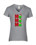Epic Ladies Pickleball Ho Ho Ho Christmas Greetings V-Neck Graphic T-Shirts