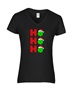 Epic Ladies Pickleball Ho Ho Ho Christmas Greetings V-Neck Graphic T-Shirts