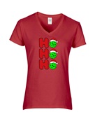 Epic Ladies Pickleball Ho Ho Ho Christmas Greetings V-Neck Graphic T-Shirts