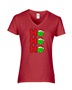 Epic Ladies Pickleball Ho Ho Ho Christmas Greetings V-Neck Graphic T-Shirts