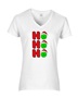 Epic Ladies Pickleball Ho Ho Ho Christmas Greetings V-Neck Graphic T-Shirts