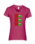 Epic Ladies Pickleball Ho Ho Ho Christmas Greetings V-Neck Graphic T-Shirts
