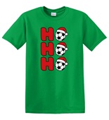 Epic Adult/Youth Soccer Ho Ho Ho Christmas Greetings Cotton Graphic T-Shirts