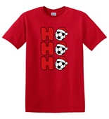 Epic Adult/Youth Soccer Ho Ho Ho Christmas Greetings Cotton Graphic T-Shirts