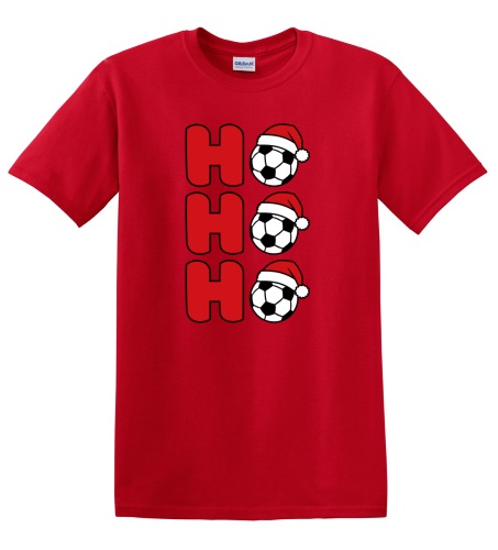 Epic Adult/Youth Soccer Ho Ho Ho Christmas Greetings Cotton Graphic T-Shirts. Free shipping.  Some exclusions apply.