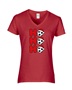 Epic Ladies Soccer Ho Ho Ho Christmas Greetings V-Neck Graphic T-Shirts