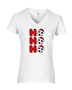 Epic Ladies Soccer Ho Ho Ho Christmas Greetings V-Neck Graphic T-Shirts