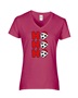 Epic Ladies Soccer Ho Ho Ho Christmas Greetings V-Neck Graphic T-Shirts