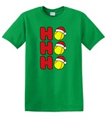 Epic Adult/Youth Softball Ho Ho Ho Christmas Greetings Cotton Graphic T-Shirts