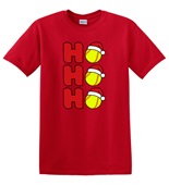 Epic Adult/Youth Softball Ho Ho Ho Christmas Greetings Cotton Graphic T-Shirts