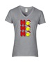 Epic Ladies Softball Ho Ho Ho Christmas Greetings V-Neck Graphic T-Shirts