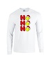 Epic Softball Ho Ho Ho Christmas Greetings Long Sleeve Cotton Graphic T-Shirts