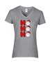 Epic Ladies Volleyball Ho Ho Ho Christmas Greetings V-Neck Graphic T-Shirts