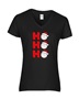 Epic Ladies Volleyball Ho Ho Ho Christmas Greetings V-Neck Graphic T-Shirts