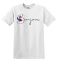 Epic Adult/Youth Bonjour French Greeting Flowers Bird Cotton Graphic T-Shirts