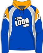 Long-Sleeve Sublimated Hood Tee - Custom "Swoop" Cool Performance Unisex Warmup Gear