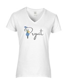Epic Ladies Pryvit Ukraine Greet Local Flower Bird V-Neck Graphic T-Shirts
