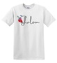 Epic Adult/Youth Shalom Hebrew Greeting Local Flower Bird Cotton Graphic T-Shirts