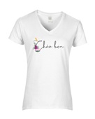 Epic Ladies Chao Ban Vietnam Greet Local Flower Bird V-Neck Graphic T-Shirts