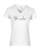 Epic Ladies Konnichiwa Japan Greet Local Flower Bird V-Neck Graphic T-Shirts