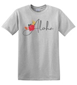 Epic Adult/Youth Aloha Hawaii Greeting Local Flower Bird Cotton Graphic T-Shirts
