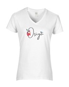 Epic Ladies Osiyo Cherokee Greet Native Flower Bird V-Neck Graphic T-Shirts