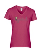 Epic Ladies Yaateeh Navajo Greet Native Flower Bird V-Neck Graphic T-Shirts