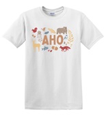 Epic Adult/Youth A'ho Indigenous Native Thanks Greeting Cotton Graphic T-Shirts