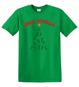 Epic Adult/Youth Merry Swishmas Basketball Christmas Tree Cotton Graphic T-Shirts
