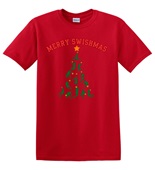 Epic Adult/Youth Merry Swishmas Basketball Christmas Tree Cotton Graphic T-Shirts