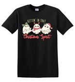 Epic Adult/Youth Getting in that Christmas Spirit Ghosts Cotton Graphic T-Shirts