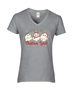 Epic Ladies Getting in that Christmas Spirit Ghosts V-Neck Graphic T-Shirts