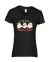 Epic Ladies Getting in that Christmas Spirit Ghosts V-Neck Graphic T-Shirts