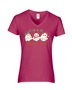 Epic Ladies Getting in that Christmas Spirit Ghosts V-Neck Graphic T-Shirts