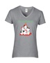 Epic Ladies Meowy Christmas Cat Tree Cute V-Neck Graphic T-Shirts