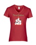 Epic Ladies Meowy Christmas Cat Tree Cute V-Neck Graphic T-Shirts