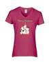 Epic Ladies Meowy Christmas Cat Tree Cute V-Neck Graphic T-Shirts