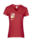 Epic Ladies I Saw That Santa Jesus Meme Dark Text V-Neck Graphic T-Shirts