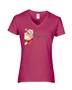 Epic Ladies I Saw That Santa Jesus Meme Dark Text V-Neck Graphic T-Shirts