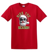 Epic Adult/Youth Rizz the Season Christmas Santa Kiss Cotton Graphic T-Shirts