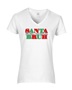Epic Ladies Santa Bruh For Real I Can Explain V-Neck Graphic T-Shirts
