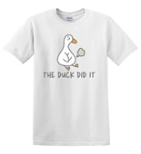 Epic Adult/Youth The Duck Did It Stepped on Duck Fart Cotton Graphic T-Shirts