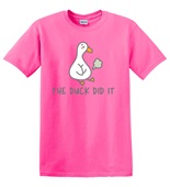 Epic Adult/Youth The Duck Did It Stepped on Duck Fart Cotton Graphic T-Shirts