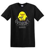 Epic Adult/Youth Me Overreact? Always! Giving Knife Duck Cotton Graphic T-Shirts
