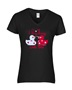 Epic Ladies I Ducking Love You Valentines Duck V-Neck Graphic T-Shirts