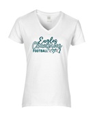 Epic Ladies Eagles Football Big Game Champions x2 V-Neck Graphic T-Shirts