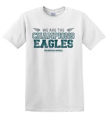 Epic Adult/Youth The Champions Eagles Football Big Game Cotton Graphic T-Shirts