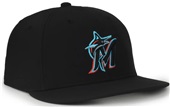 Outdoor Cap MLB-450 High Crown Flat Visor Home Cap Miami Marlins 1MIH